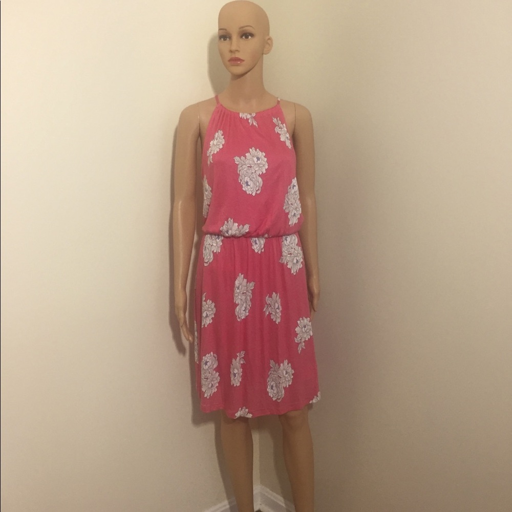 Nwt Old Navy Pink Floral Halter Dress size :Medium